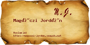 Magóczi Jordán névjegykártya
